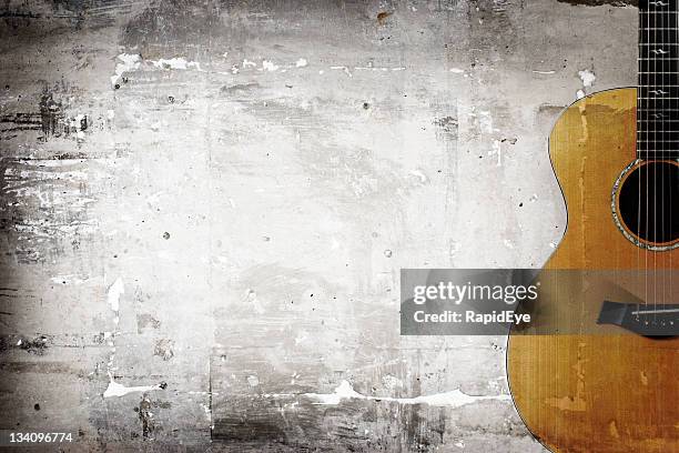 grunge chitarra - acoustic guitar foto e immagini stock