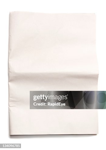 Blank unfolded newspaper Blank unfolded newspaper