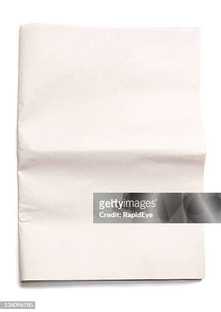 blank unfolded newspaper - folded stock pictures, royalty-free photos & images