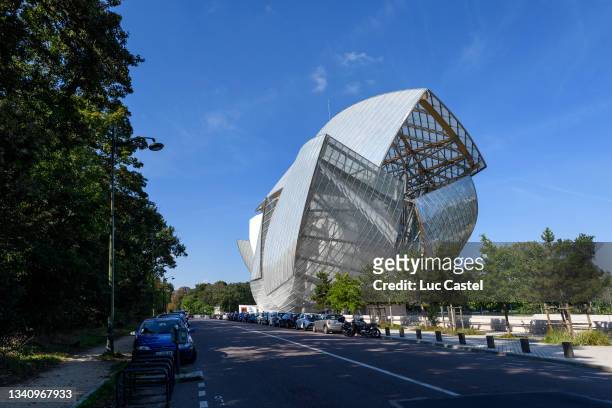 View of the Louis Vuitton Foundation during the Opening of the Exhibition " La Collection Morozov " in Paris on September 17, 2021 in Paris, France.