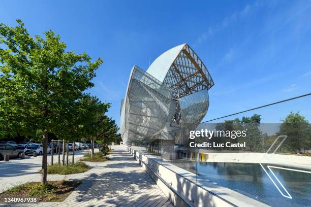 View of the Louis Vuitton Foundation during the Opening of the Exhibition " La Collection Morozov " in Paris on September 17, 2021 in Paris, France.