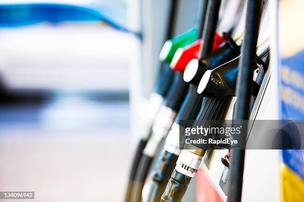 fuel pumps - gas pump stockfoto's en -beelden