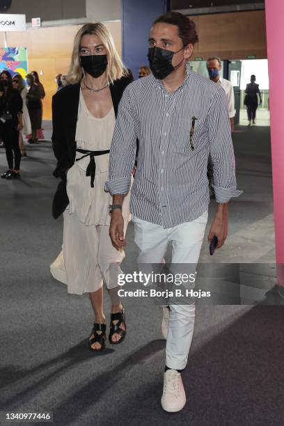 Marta Ortega and Carlos Torretta attends Roberto Torretta fashion show during the Mercedes Benz Fashion Week September 2021 edition at Ifema on...