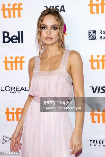 Lily-Rose Depp attends the "Wolf" Premiere during the 2021 Toronto International Film Festival at Princess of Wales Theatre on September 17, 2021 in...