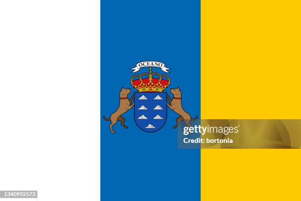 canary islands flag - la palma islas canarias stock illustrations