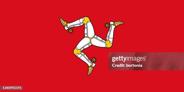 isle of man flag - isle of man stock illustrations