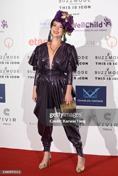 Gaia Wise attends The Icon Ball 2021 during London Fashion Week September 2021 at The Landmark Hotel on September 17, 2021 in London, England.