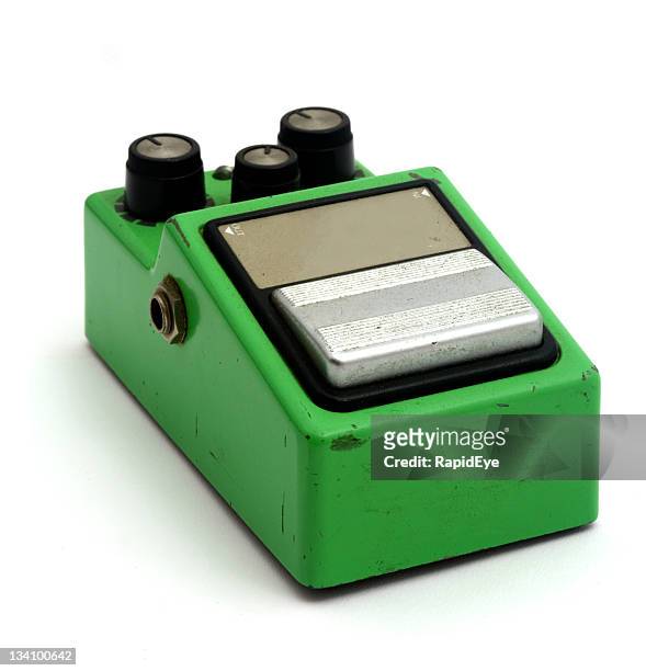 guitar effects pedal - vintage electric guitar stock pictures, royalty-free photos & images