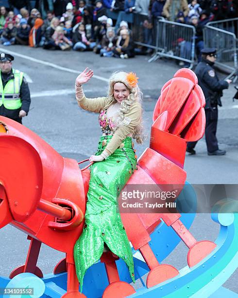 Mermaid attends the 85th annual Macy's Thanksgiving Day Parade on November 24, 2011 in New York City.