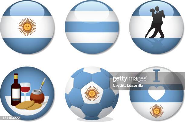 ilustrações de stock, clip art, desenhos animados e ícones de emblemas-argentina - tango