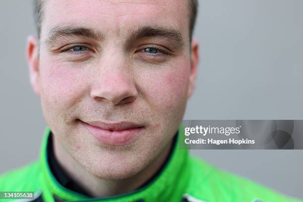 Rally driver Hayden Paddon poses during a portrait session on November 26, 2011 in Wellington, New Zealand.