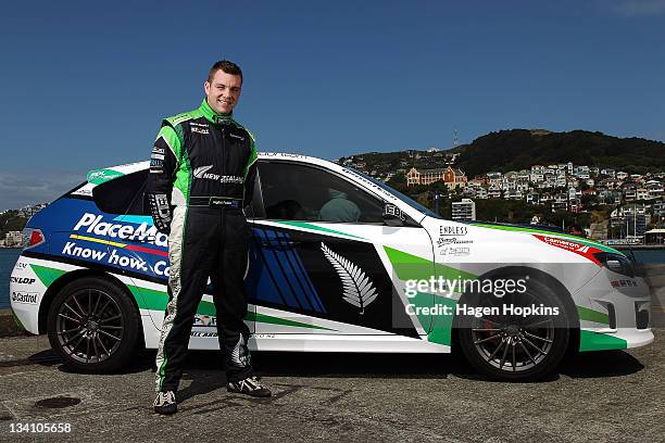 Rally driver Hayden Paddon poses during a portrait session on November 26, 2011 in Wellington, New Zealand.