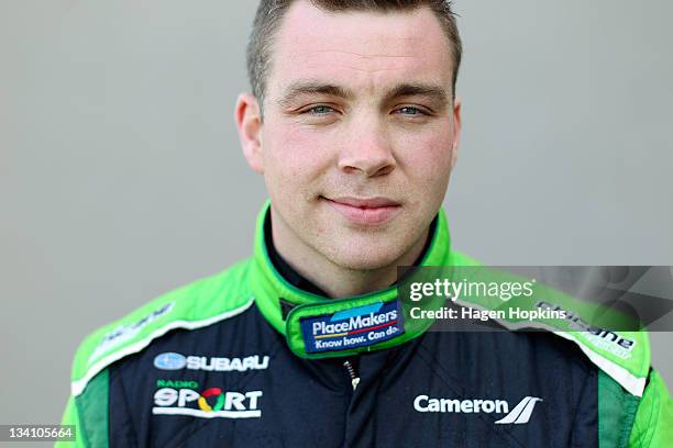 Rally driver Hayden Paddon poses during a portrait session on November 26, 2011 in Wellington, New Zealand.