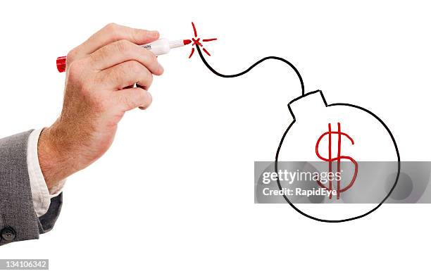 the dollar is threatened - burning fuse stock pictures, royalty-free photos & images