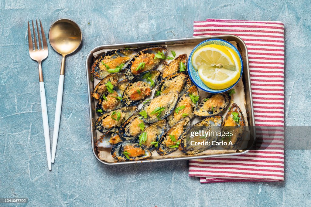 Mussels Gratin