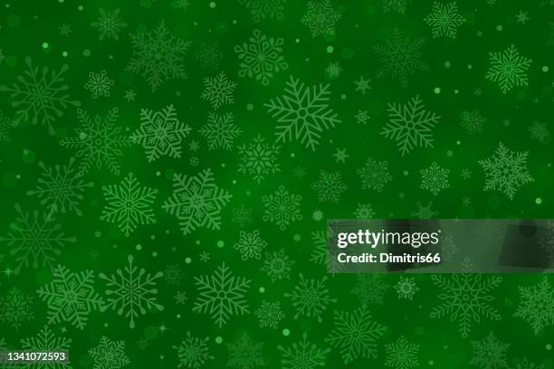 christmas snowflake background - celebration background green stock illustrations