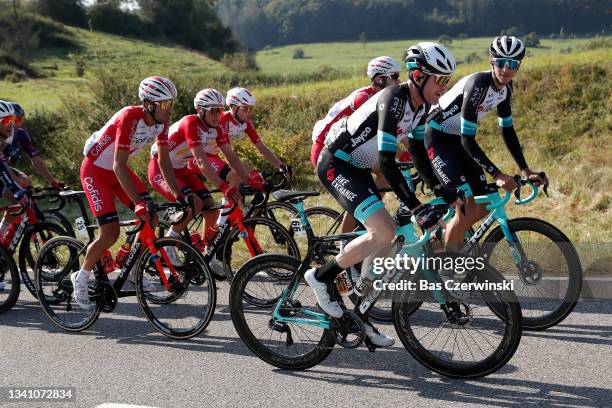 Brent Bookwalter of United States and Kevin Colleoni of Italy and Team BikeExchange compete during the 81st Skoda-Tour De Luxembourg 2021, Stage 5 a...