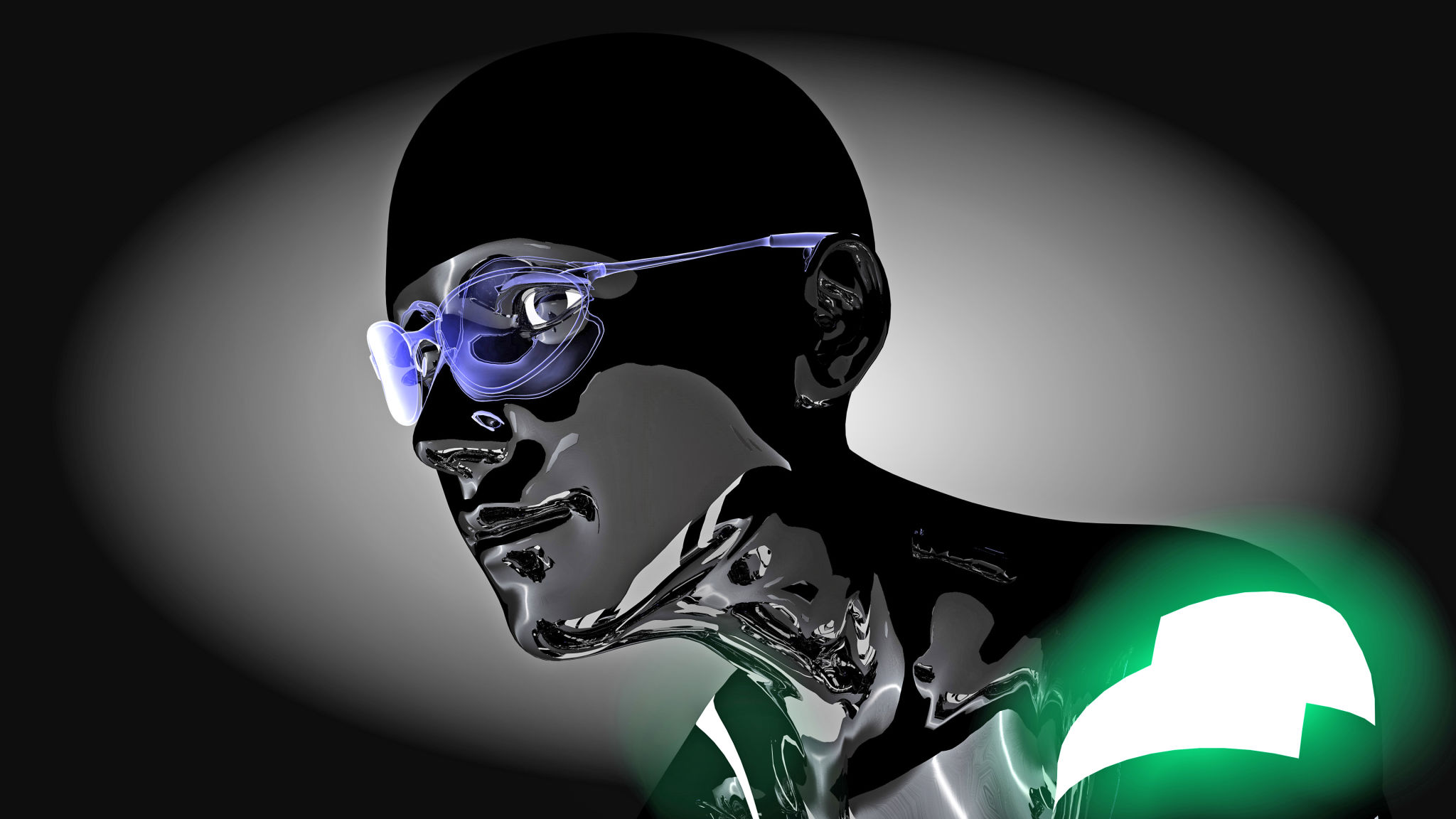 Beautiful Robot Girl With Glasses Beautiful Robot Girl With Glasses