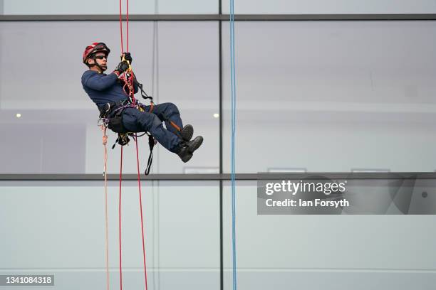 Lyon Rope Rescue Fire A member of a fire and rescue team takes part in a rope rescue... News ...