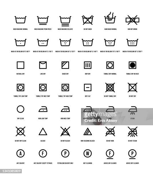 wäscherei-symbole - wäsche stock-grafiken, -clipart, -cartoons und -symbole