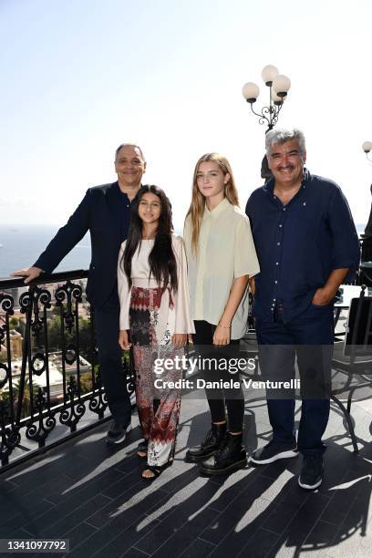 Maurizio De Giovanni, Ludovica Nasti, Elisa del Genio and Antonio Milo attend the Nastri d'Argento Grandi Serie Internazionali press conference on...