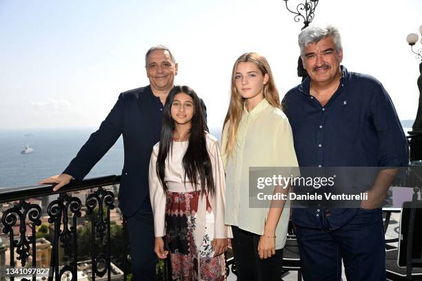 Maurizio De Giovanni, Ludovica Nasti, Elisa del Genio and Antonio Milo attend the Nastri d'Argento Grandi Serie Internazionali press conference on...