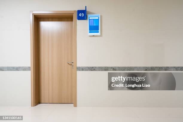 the waiting hall of the hospital - office door stock pictures, royalty-free photos & images