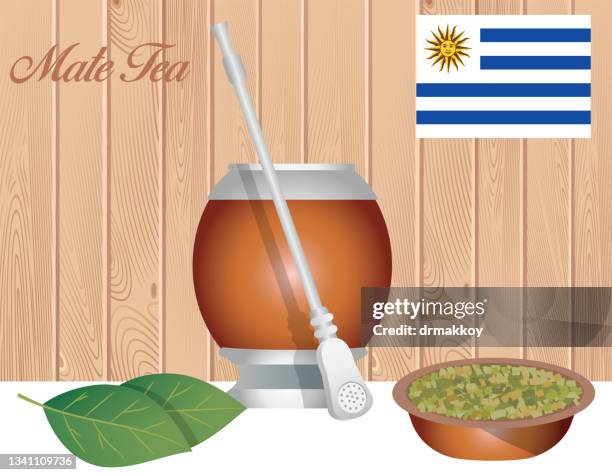 mate tea - yerba mate stock illustrations