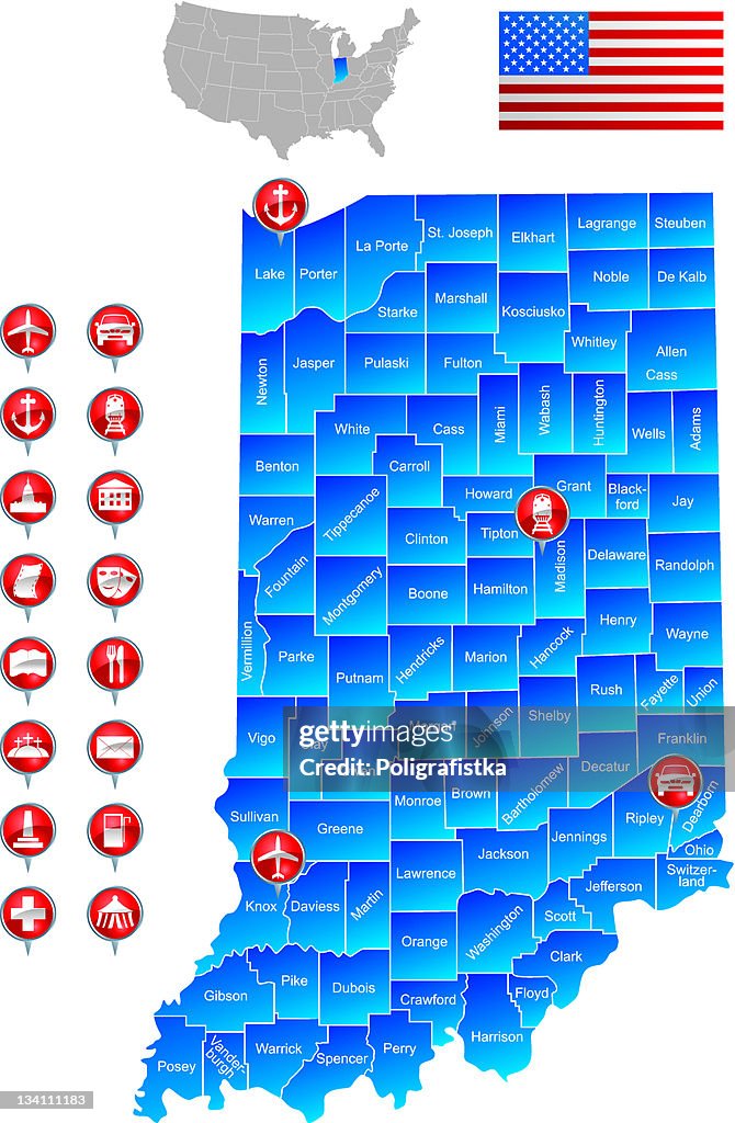 Map of Indiana