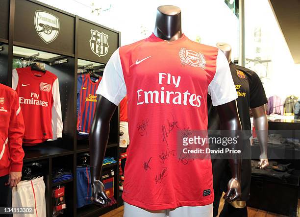 Arsenal Ladies FC during a visit to the Nike Store on November 26, 2011 in Tokyo, Japan.
