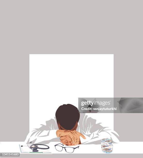 frustrated doctor , - failure stock illustrations