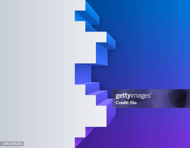 pixel edge 3d depth border - optical illusion stock illustrations