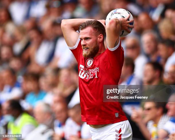 Tomas Kalas of Bristol City takes a throw in during the Sky Bet Championship match between Queens Park Rangers and Bristol City at The Kiyan Prince...