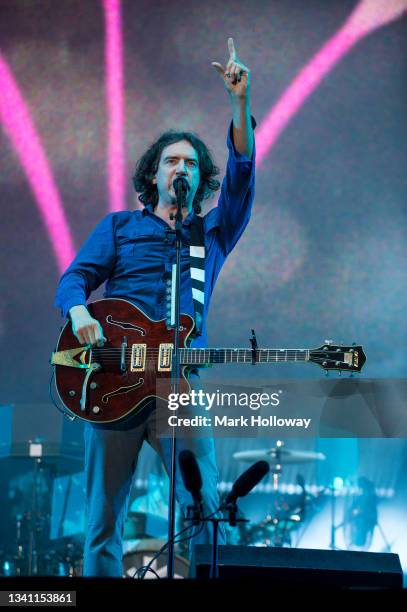 Gary Lightbody of Snow Patrol performing during Isle Of Wight Festival 2021 at Seaclose Park on September 18, 2021 in Newport, Isle of Wight.