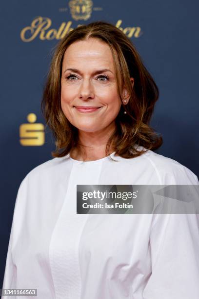 Actress Claudia Michelsen attends the Goldene Henne Award 2021 at Kongresshalle am Zoo Leipzig on September 17, 2021 in Leipzig, Germany.