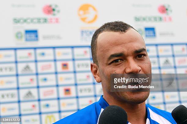 Former player Marcos Evangelista de Moraes, better known as Cafu attends a friendly match with members of Special Olympics during the first day of...