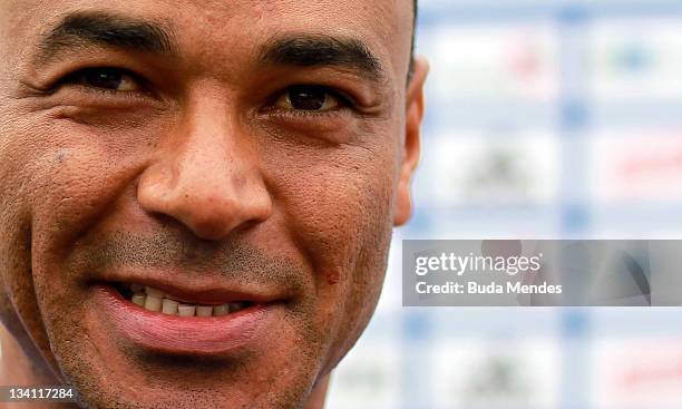 Former player Marcos Evangelista de Moraes, better known as Cafu attends a friendly match with members of Special Olympics during the first day of...