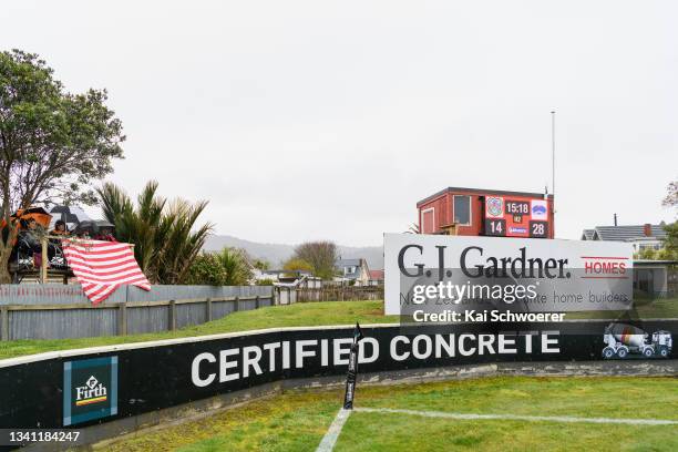 West Coast fans look on from their private property during the round one Heartland Championship match between West Coast and Horowhenua Kapiti at...