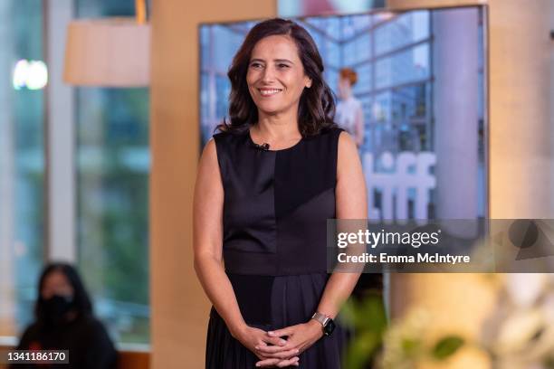 Executive Director and the Co-Head of the Toronto International Film Festival Joana Vicente speaks during the TIFF Tribute Gala during the 2021...