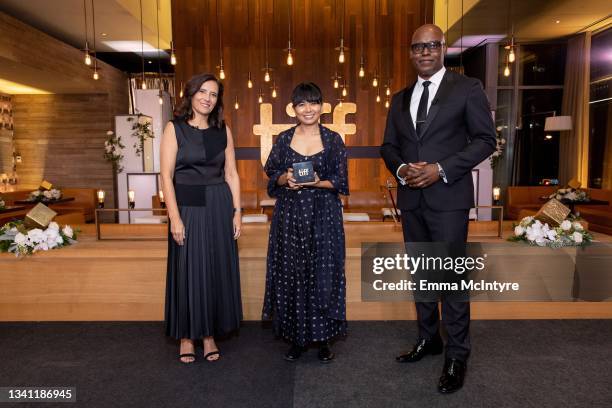 Executive Director and the Co-Head of the Toronto International Film Festival Joana Vicente, Kamila Andini, Platform Prize winner and Co-Head and...