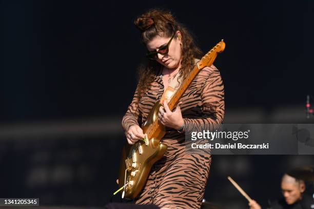 Bethany Cosentino of Best Coast performs during Riot Fest 2021 at Douglass Park on September 18, 2021 in Chicago, Illinois.