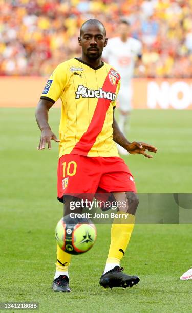 Gael Kakuta of Lens during the Ligue 1 Uber Eats match between RC Lens and Lille OSC at Stade Bollaert-Delelis on September 18, 2021 in Lens, France.