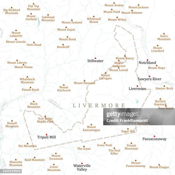 nh grafton livermore vector road map - livermore stock illustrations