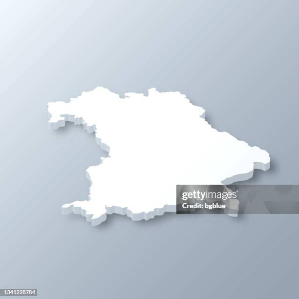 stockillustraties, clipart, cartoons en iconen met bavaria 3d map on gray background - beieren