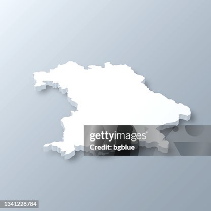 Bavaria 3D map on gray background Bavaria 3D map on gray background