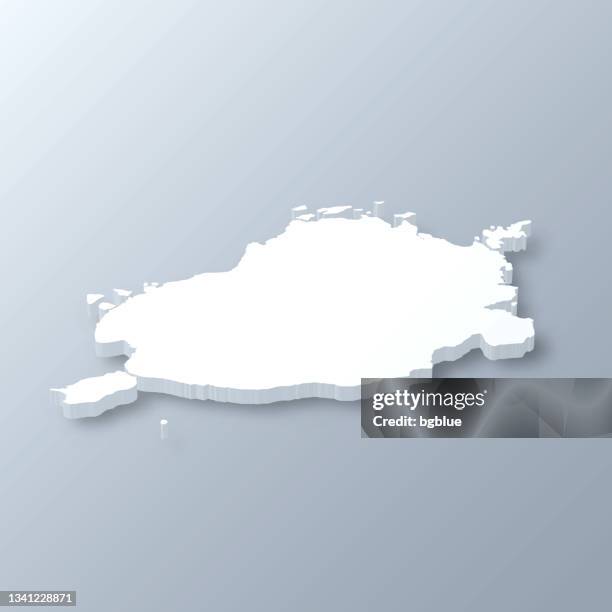 stockillustraties, clipart, cartoons en iconen met bohol 3d map on gray background - bohol