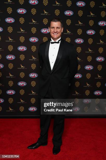 Glen Jakovich arrives ahead of the 2021 AFL Brownlow Medal at Optus Stadium on September 19, 2021 in Perth, Australia.