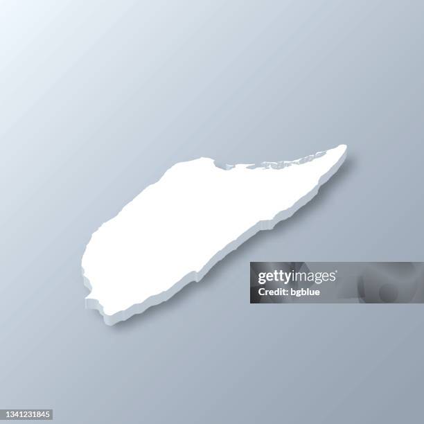 cozumel 3d map on gray background - cozumel mexico stock illustrations