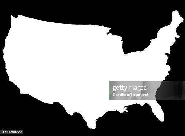 outline of the of united states - usa outline stock pictures, royalty-free photos & images