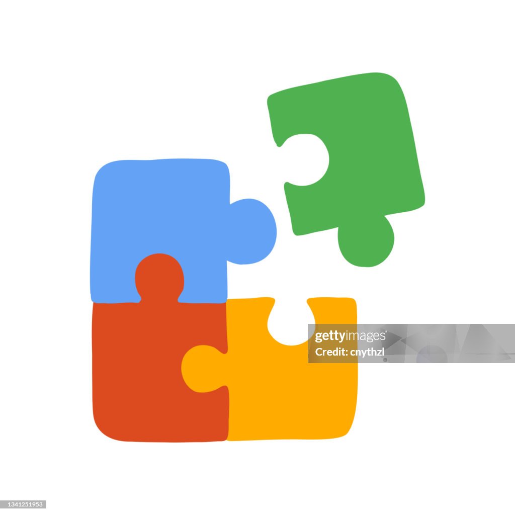 Autism Cartoon Style Icon. Colorful Symbol Vector Illustration
